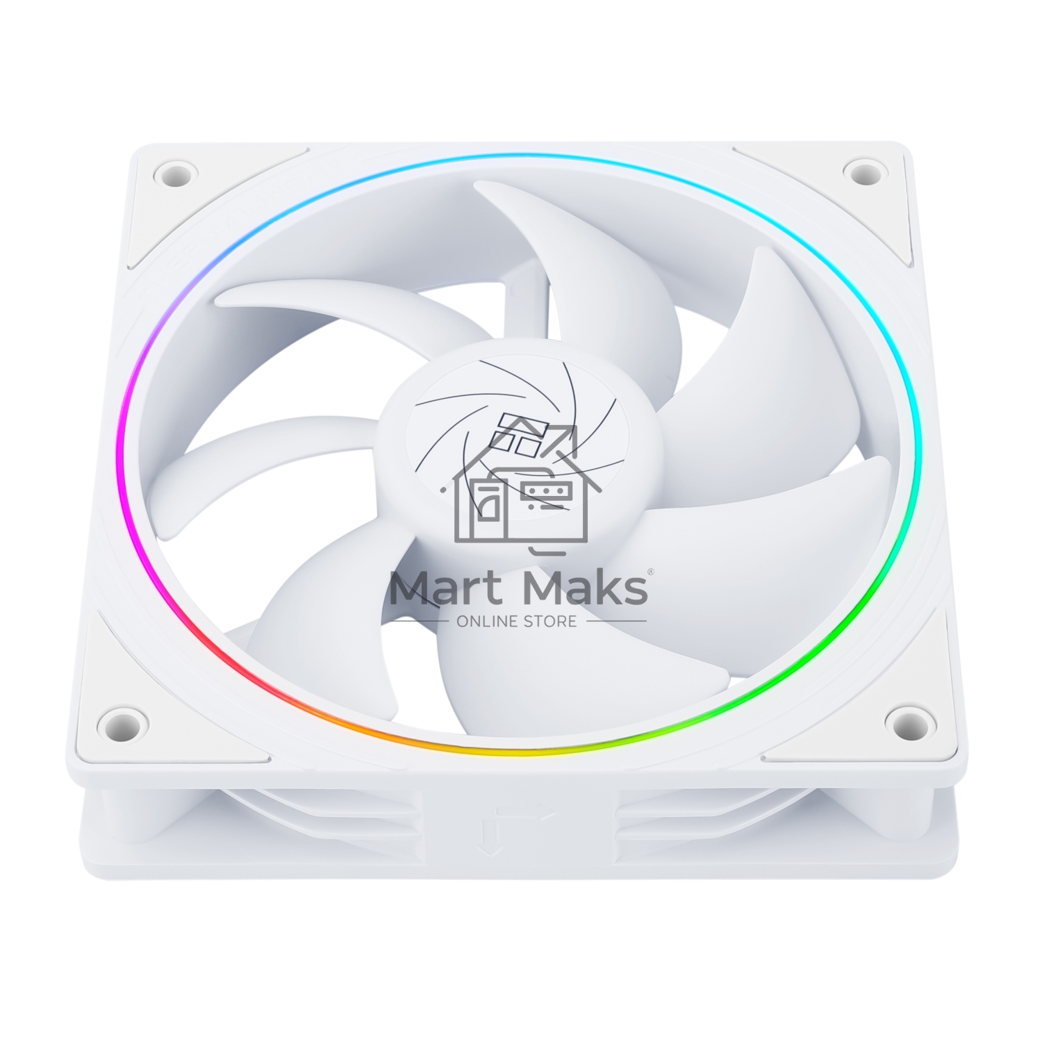 Вентилятор корпусный Thermalright TL-S12-W (120x120x25mm, 4-pin PWM, ARGB, 47.6CFM, 23.2dBA, 1500RPM, White)