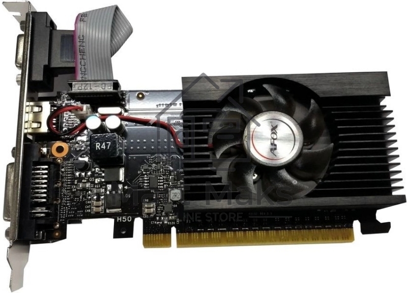 Видеокарта AFOX AF710-1024D3L5 GT710 1GB DDR3 64BIT DVI HDMI VGA LP HEATSINK RTL