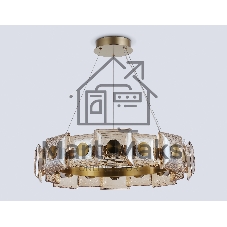 Светильник Ambrella light LH31027 BS/TI латунь/янтарь 72W 3000K D700*150