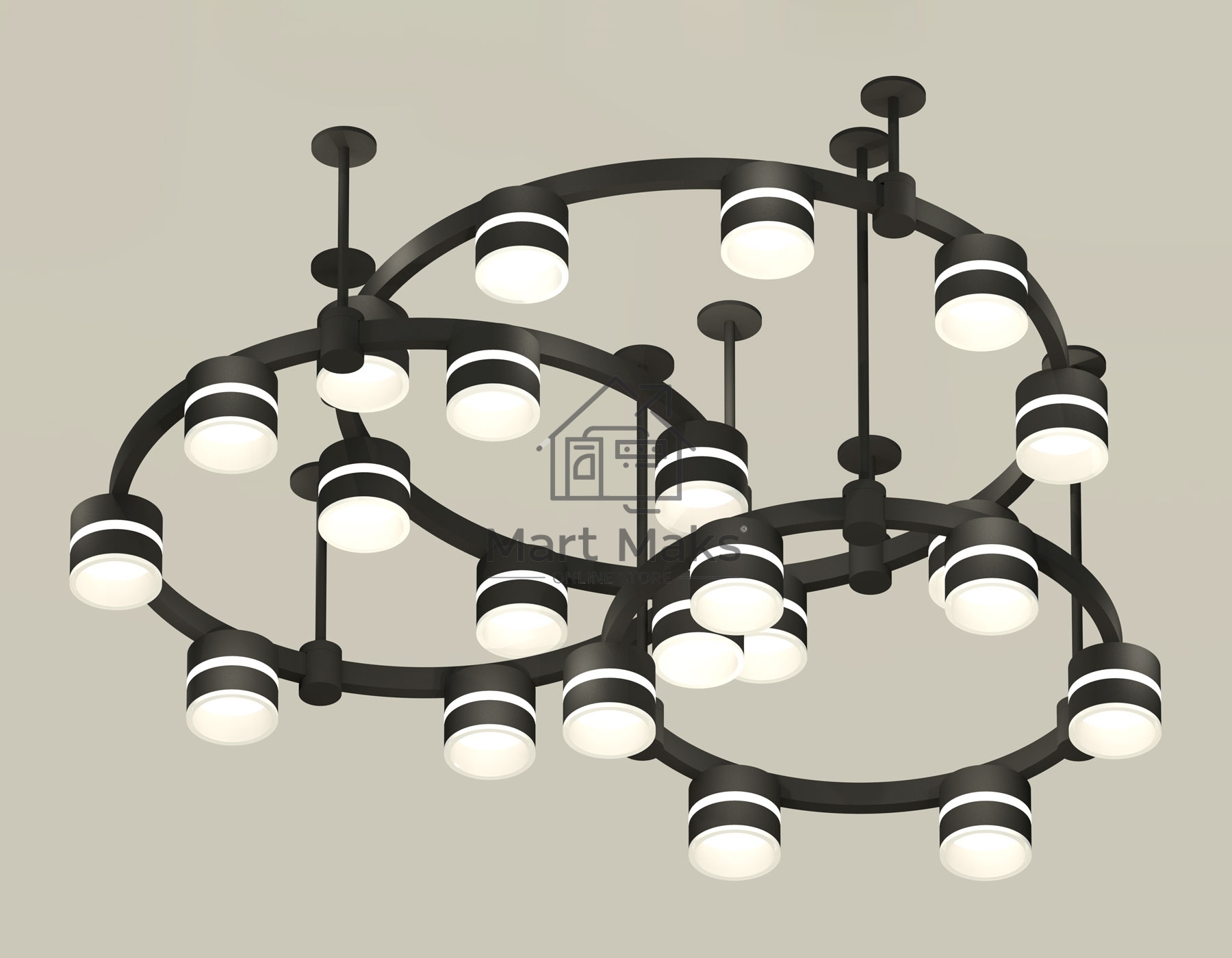 Светильник Ambrella light XR92222220/22 SBK/FR черный песок/белый матовый GX53