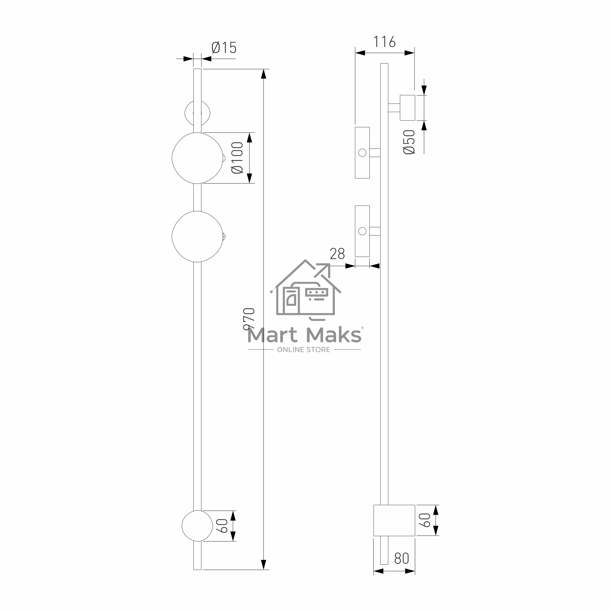 40154/LED/ Светильник настенный светодиодный Illume черный 4000K