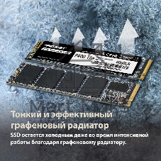 Накопитель SSD Patriot P400 Lite 1Tb M.2 2280 NVMe PCle 4.0 x4 R3500/W2700 TbW 560Tb 3D NAND with HS