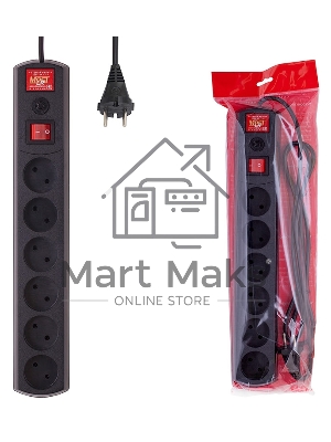 Сетевой фильтр Most LR 3м (6 розеток) черный (коробка) Сетевой фильтр Most LR 3м (6 розеток) черный (коробка)