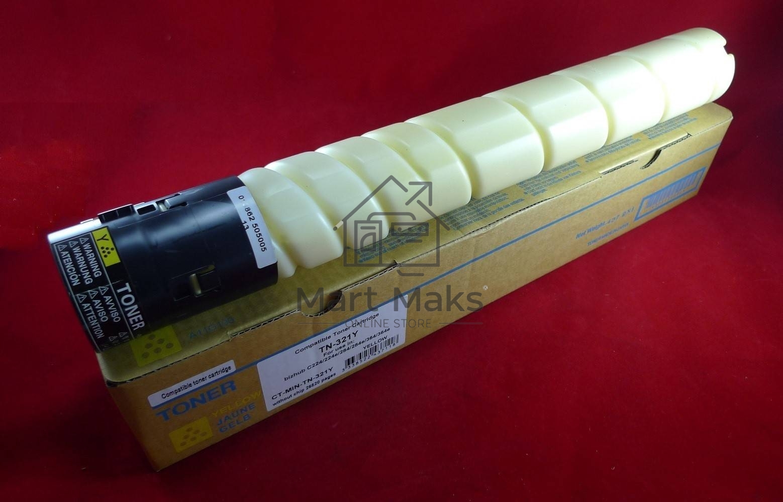 Картридж лазерный ELP TN-321Y желтый (25000 стр. туба, 510 гр.) для Konica-Minolta bizhub C224/224e/284/284e/364/364e