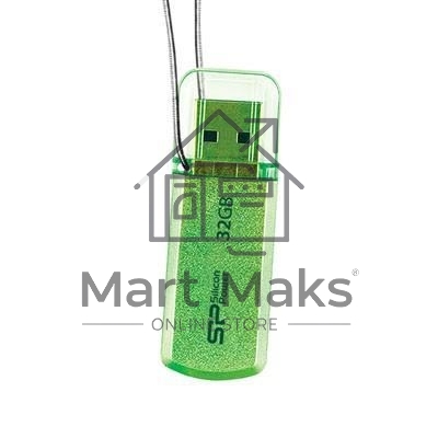 Флешка USB R/W Silicon Power R/W 32Gb Helios 101 SP032GBUF2101V1N USB2.0 зеленый