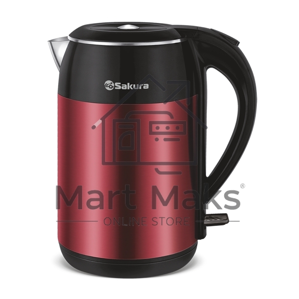 Чайник электрический Sakura SA-2154MR (1.8) красн металлик+черн