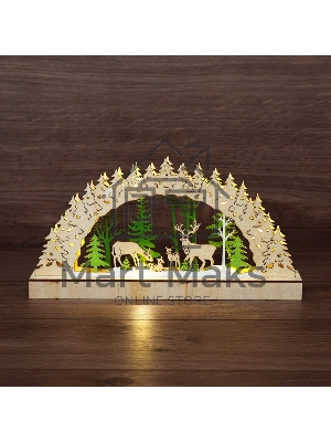 Деревянная фигурка Neon-night с подсветкой 