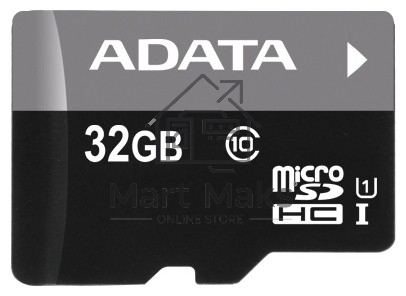 Флеш карта microSDHC 32GB ADATAUHS-1 CL10 (AUSDH32GUICL10-RA1) + SD adaptor