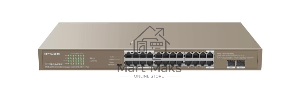 Коммутатор 24PORT 4POE G1126P-24-410W IP-COM