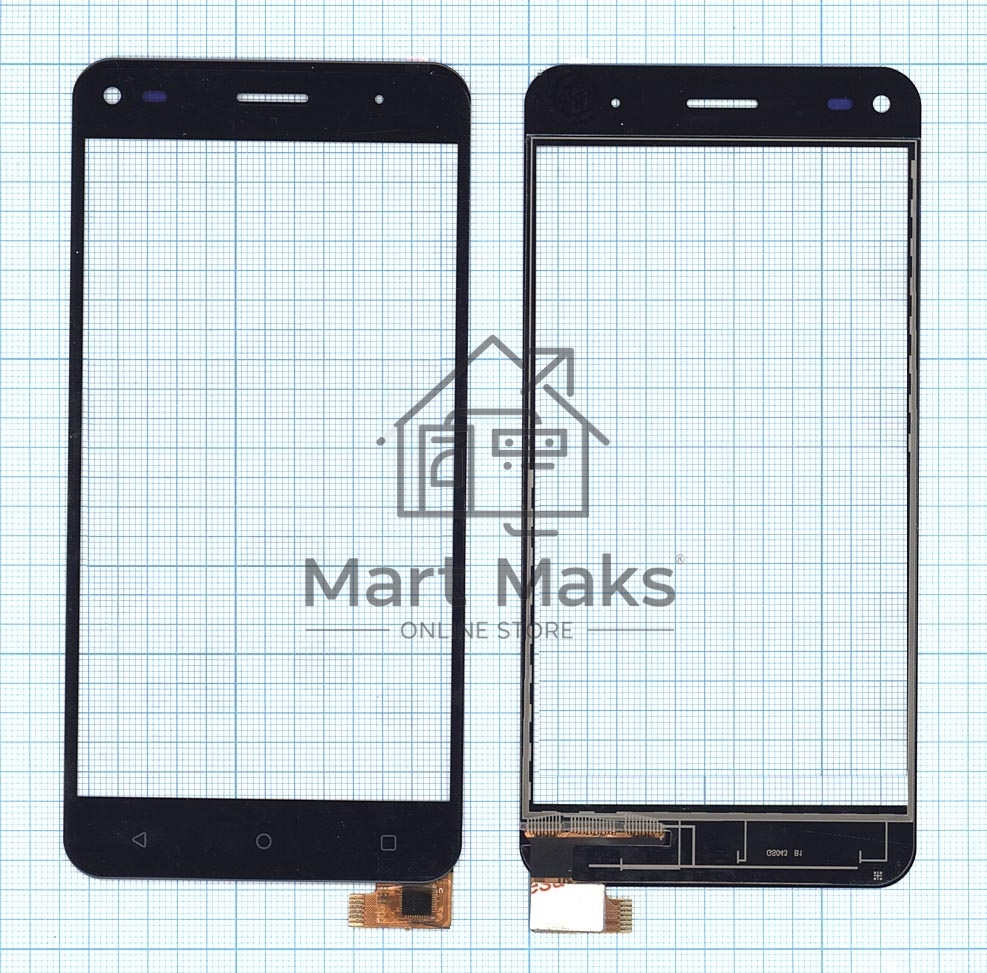 Сенсорное стекло (тачскрин) для Fly FS507 Cirrus 4, черное