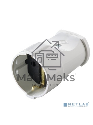 Штепсельный разъем c заземлением белый MAKEL 10003