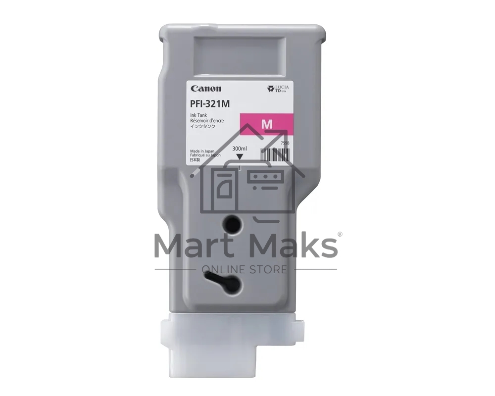 Картридж Canon INK TANK PFI-321 MAGENTA пурпурный (300 мл) для Canon imagePROGRAF TM-250, TM-255, TM-350, TM-355