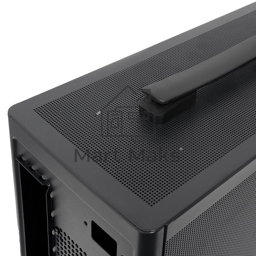 Компьютерный корпус без блока питания HSPD M210, Mesh Mid Tower, Black, 0.7 SPCC, 1x90mm mATX, mITX 140/280/150mm 1x2.5