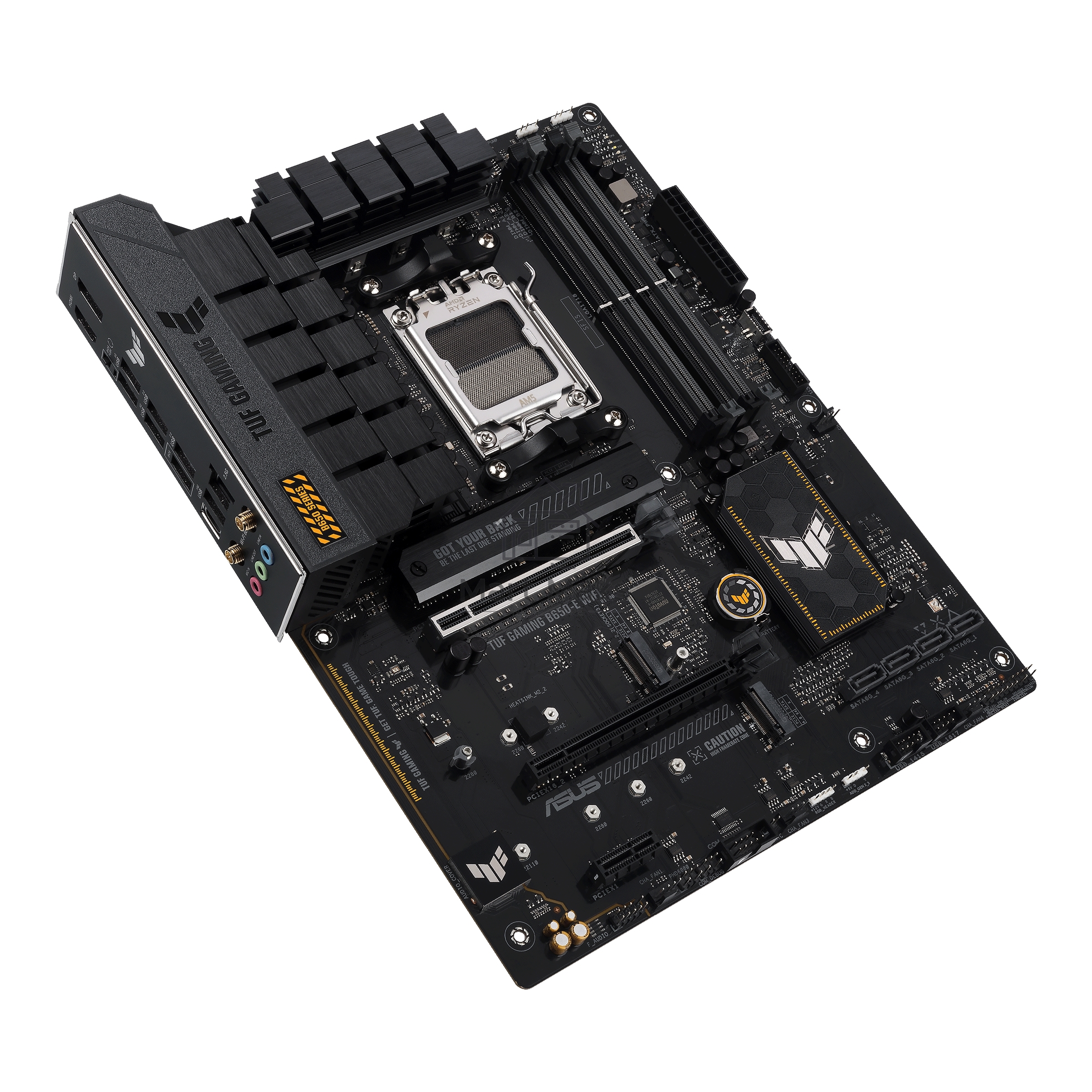 Материнская плата ASUS TUF GAMING B650-E WIFI, AM5, AMD B650, 4xDDR5, 4xSATA, 2xM.2, 1xPCI-E 4.0 x16, 2xPCI-E x1, 2xDP, 1xHDMI, 1x 2.5Gb LAN, 1xUSB-A 3.2 Gen 2, 2xUSB-A 3.2 Gen 1, 4xUSB-A 2.0, 1xUSB-C 3.2 Gen 2, 3x3.5 мм, 7.1, ATX