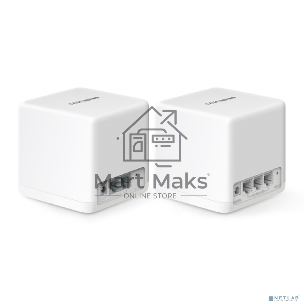 Бесшовный Mesh роутер Mercusys Halo H60X(2-pack) AX1500 10/100/1000BASE-TX белый (упак.:2шт)
