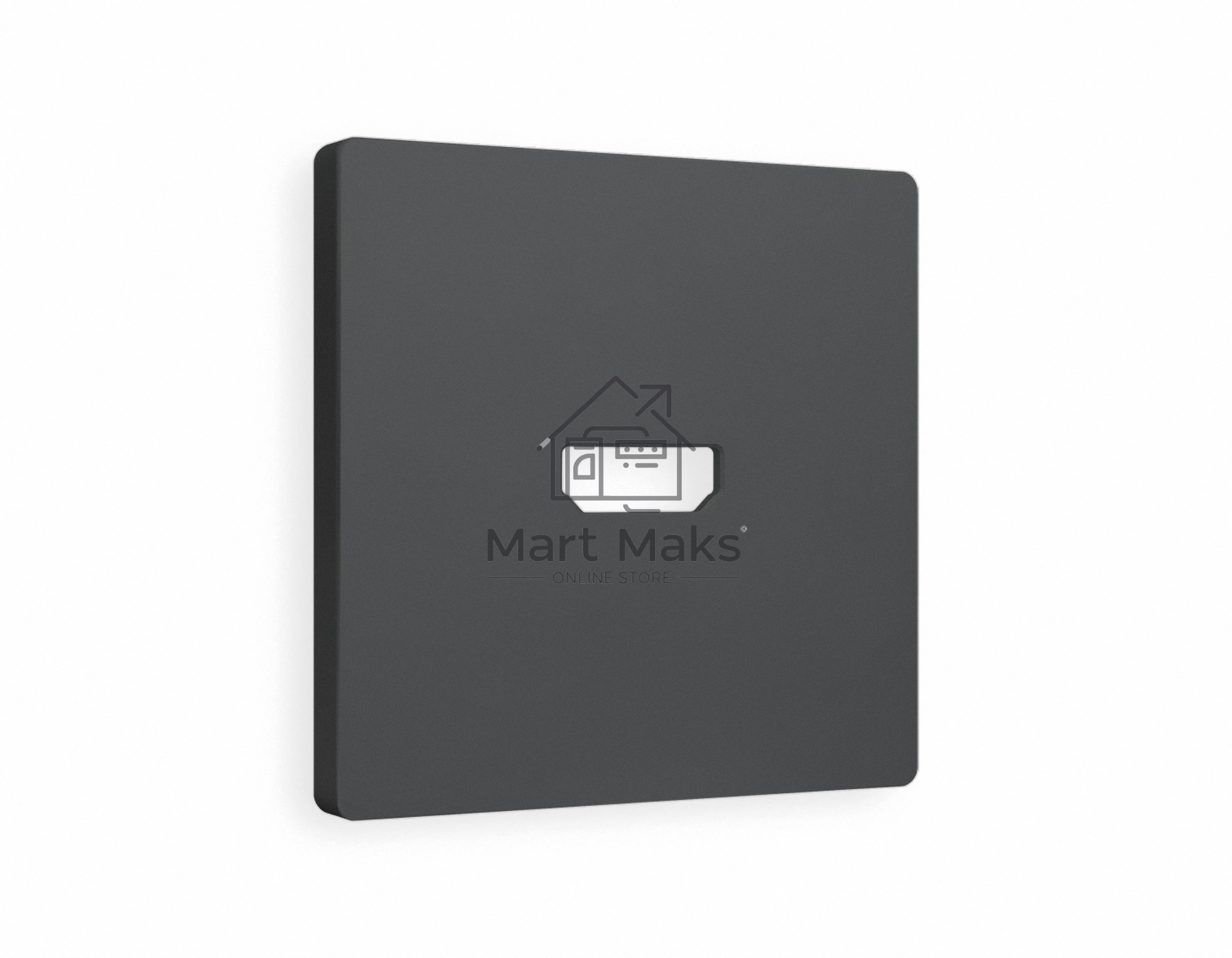 Лицевая панель ALFA (Графит Мягкое касание) для HDMI розетки QUANT AP9140