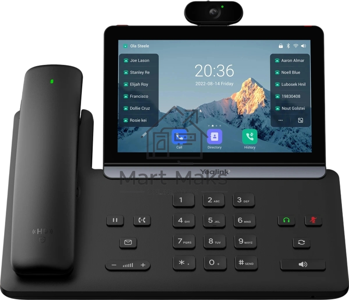Телефон YEALINK SIP-T88V Pro, видеотерминал, 7