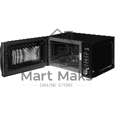Микроволновая печь Haier HMB-DM208BA черный/серебристый, 20 л, 800 Вт, переключатели - кнопки, поворотный механизм