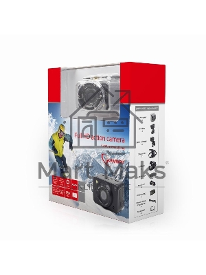 Цифровые камеры Gembird Экшн-камера Gembird ACAM-001, 5MP, 1920 x 1080 FHD (30 fps), ночная съемка, лазерный целеуказатель ЖК дисплей 1.5', TF/Micro SDHC, USB 2.0, HDMI, подводный бокс + крепления.