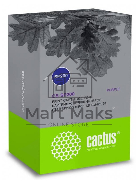 Картридж матричный Cactus CS-SP200 фиолетовый (12.7 мм x3 м, 1 000 000 знаков) для Star SP200/212FC/212FD/242/298