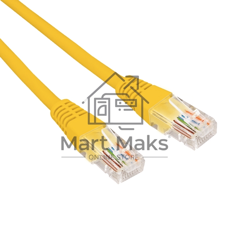 Патч-корд U/UTP Rexant cat.5e, RJ45-RJ45, 26AWG, ZH нг(А)-HF, желтый, 1 м