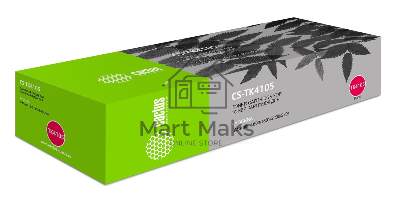 Картридж лазерный Cactus CS-TK4105 черный (15000стр.) для Kyocera Mita TASKalfa 1800/2200/1801/2201
