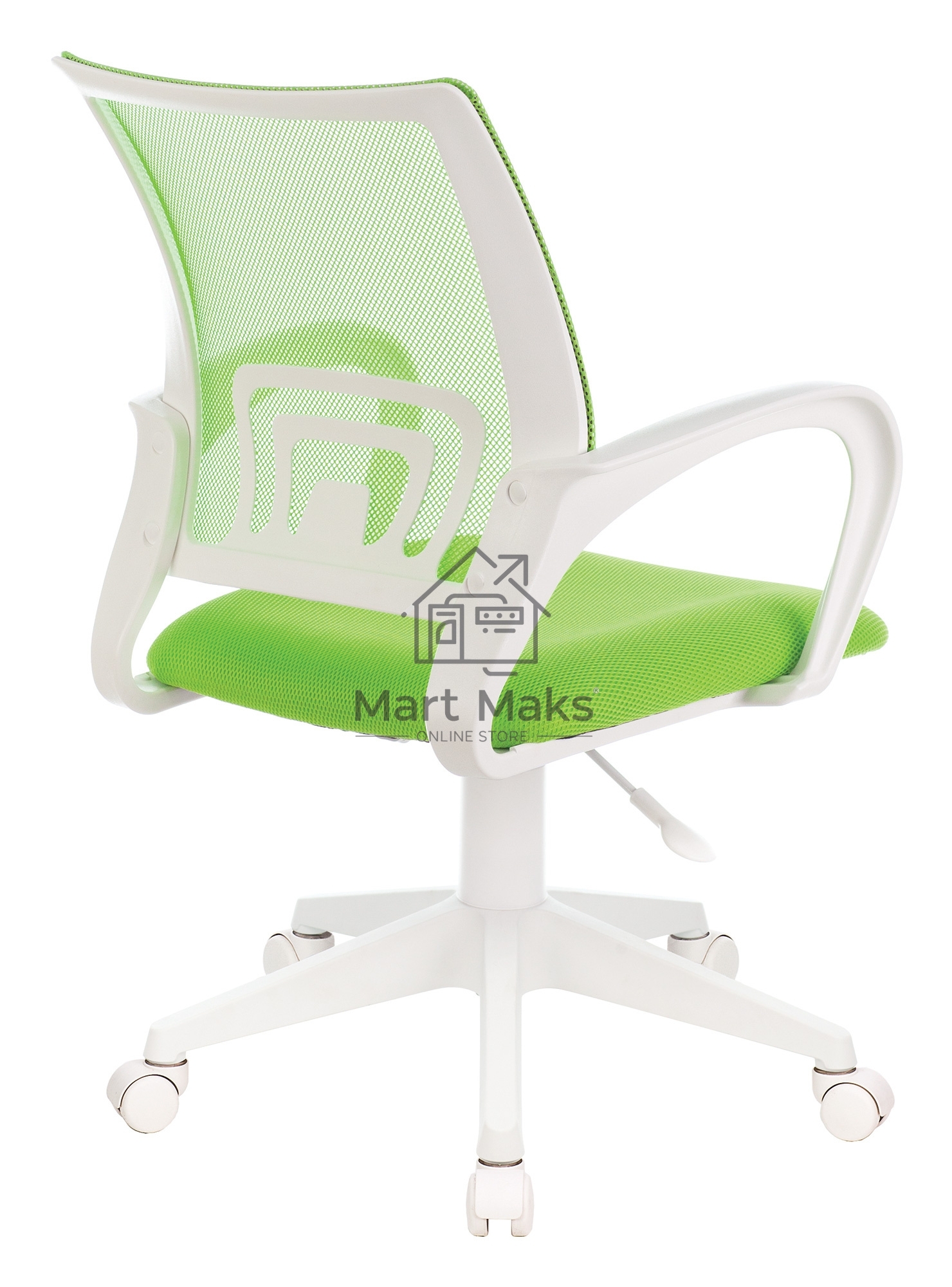 Кресло компьютерное Бюрократ CH-W695NLT TW-03A TW-18 салатовый, крестовина пластик, пластик белый