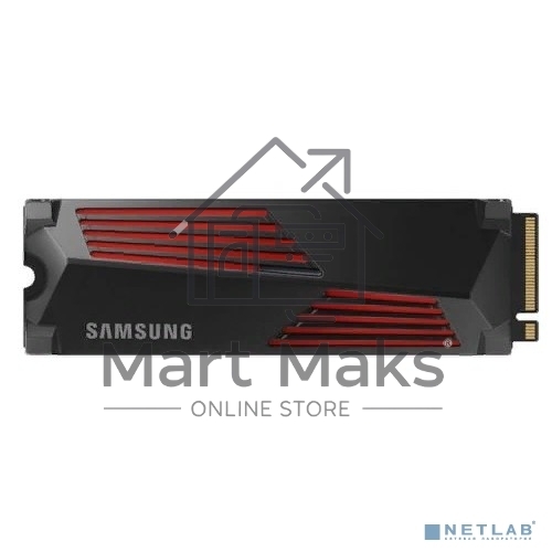 Накопитель SSD Samsung 990 PRO, 2000GB, PCIe 4.0 x4, M.2 2280, NVMe, R/W 7450/6900, с радиатором