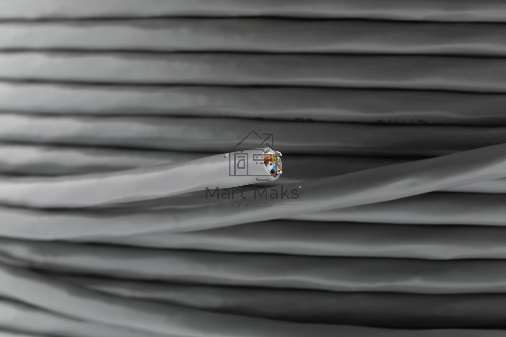 Кабель сетевой Buro BU-COP-055-FTP FTP 4 пары cat6 solid 0.55мм Cu 305м серый