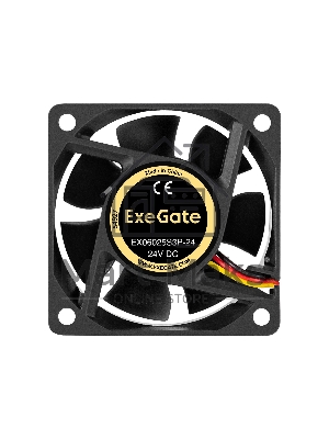 Вентилятор для корпуса ExeGate EX06025S3P-24 черный, 60 мм, 5000 об/мин, 34.5 дБ, 3 pin