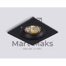 Светильник встраиваемый Ambrella light TN102729 BK черный GU5.3 92*92*23