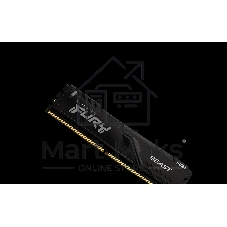 Оперативная память Kingston Fury Beast Black, DDR4, 8GB (1x8GB), 3200MHz, CL16, с радиатором, черный