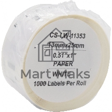 Этикетки Cactus CS-LW-11353 сег.:25x13мм черный белый 1000шт/рул Dymo Label Writer 450/4XL