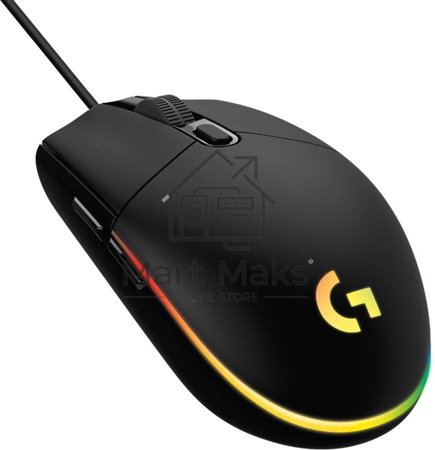 Мышь проводная Logitech G102 LIGHTSYNC черный, 8000 dpi, USB, кнопки - 6
