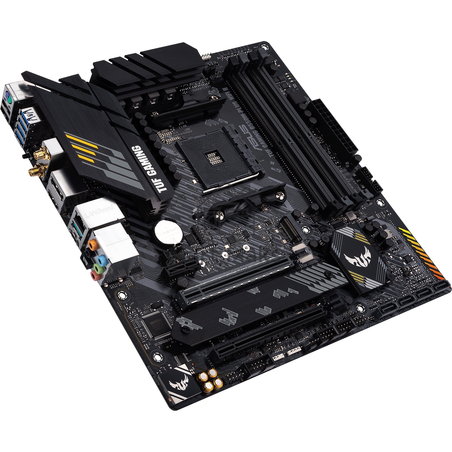 Материнская плата ASUS TUF GAMING B550M-PLUS WI-FI II, AM4, AMD B550, 4xDDR4, 4xSATA, 2xM.2, 1xPCIe 4.0 x16, 1xPCIe 3.0 x4, 1xPCIe x1, 1xDP, 1xHDMI, 1x 2.5Gb LAN, 1xUSB-C 3.2 Gen 2, 4xUSB-A 3.2 Gen 1, 2xUSB-A 2.0, 5x3.5 мм, TOSLINK, 7.1, mATX