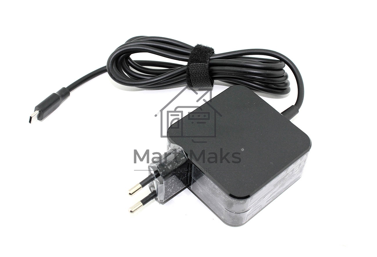 Блок питания (сетевой адаптер) для ноутбуков HP 12V 2A 15V 3A 45W Type-C(квадратный корпус) OEM