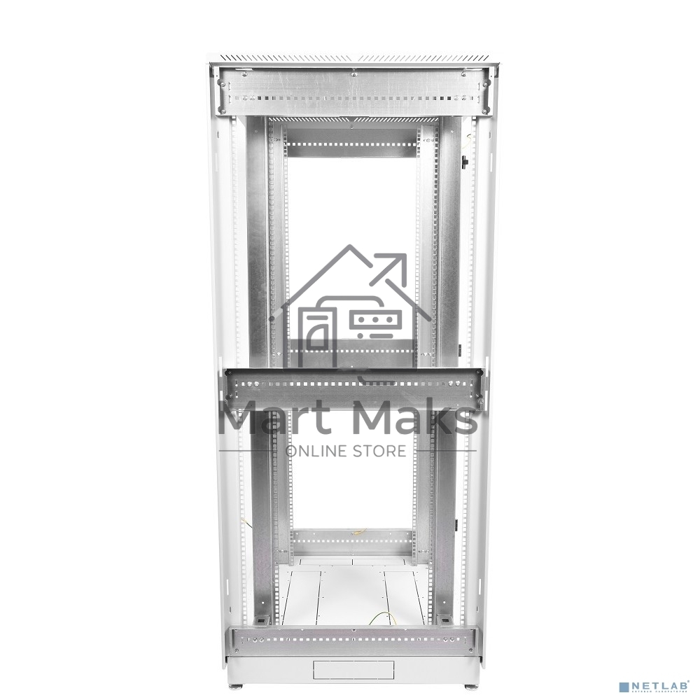 Шкаф коммутационный ЦМО ШТК-М-42.8.8-4ААА 42U 800x820мм пер.дв.перфор. задн.дв.стал.лист 2 бок.пан. 500кг белый