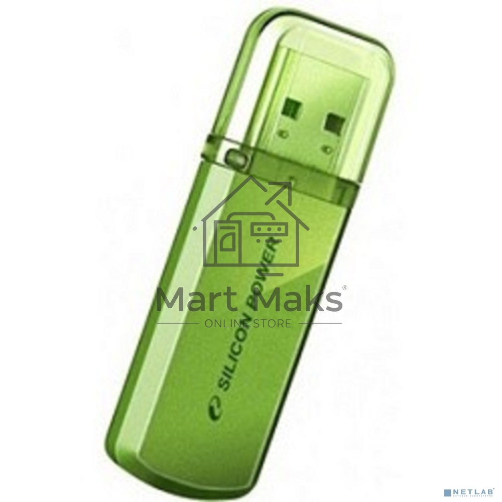 Флешка USB R/W Silicon Power R/W 32Gb Helios 101 SP032GBUF2101V1N USB2.0 зеленый