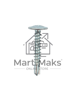 Саморез с прессшайбой KRANZ ПШС сверло 4,2х25мм, пакет (800 шт/уп)