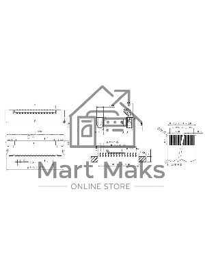 Разъем FPC Half Coverage Bottom Contact 0.8K-BX-24PWB 24 pin высота 2мм шаг 0,8мм