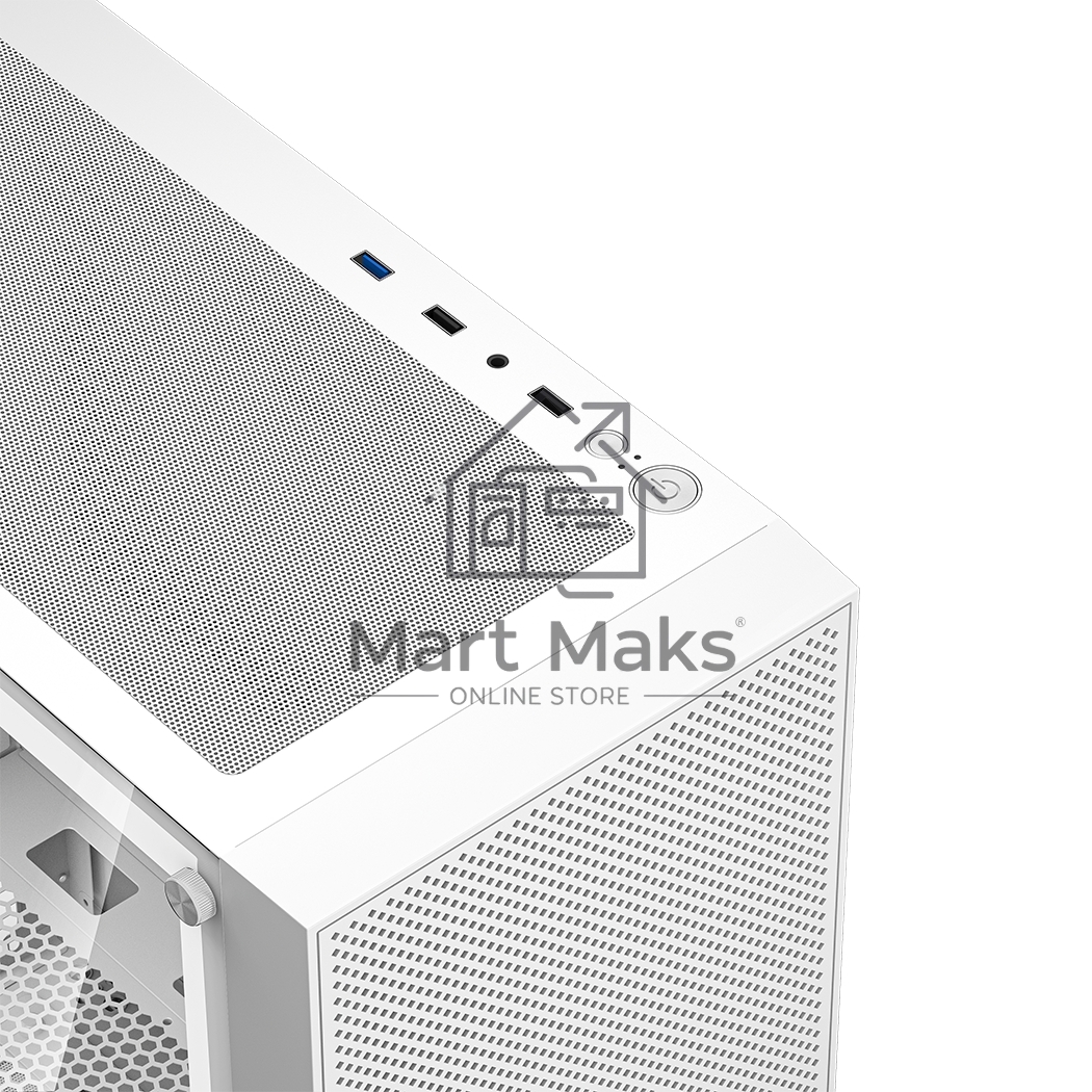 Корпус без блока питания PCCOOLER C3B310 WH, Mesh Mid Tower, White, TG, 0.4 SPCC, no fans mATX, mITX 160/340/170mm 1x2.5