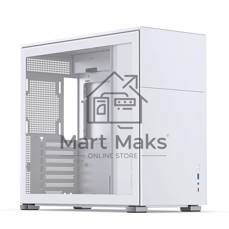 Корпус без блока питания Case JONSBO D41 STD, Midi-Tower, TG, no fan, 1xUSB-A 3.2 + 1xUSB-C 3.2, ATX, mATX White