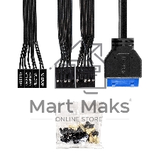 Компьютерный корпус Minitower ExeGate BAA-403U-UNS350 (mATX, БП UNS350 с вент. 12см, 2хUSB/1хUSB 3.0, HD Audio, черный)