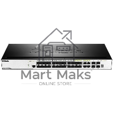 Коммутатор D-Link DGS-3000-28SC/A1A, 20×1 Гбит/с SFP + 4×1 Гбит/с Combo + 4×10 Гбит/с SFP+, управляемый