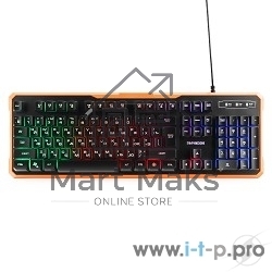 Клавиатура проводная игровая Гарнизон GK-320G черный USB, подсветка, код 