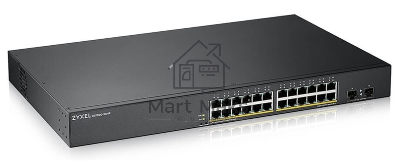 Коммутатор Smart L2 PoE+ Zyxel GS1900-24HPv2, rack 19