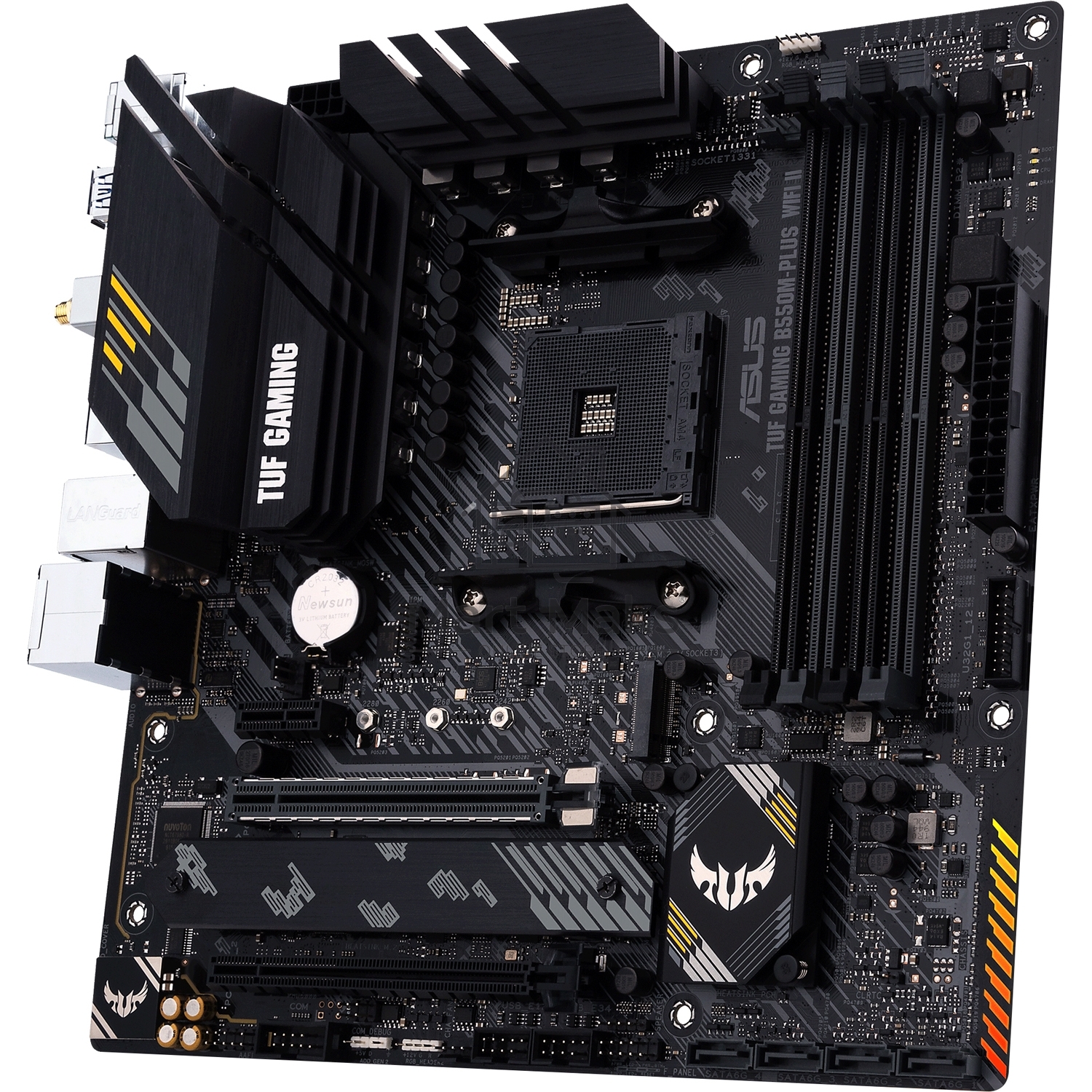 Материнская плата ASUS TUF GAMING B550M-PLUS WI-FI II, AM4, AMD B550, 4xDDR4, 4xSATA, 2xM.2, 1xPCIe 4.0 x16, 1xPCIe 3.0 x4, 1xPCIe x1, 1xDP, 1xHDMI, 1x 2.5Gb LAN, 1xUSB-C 3.2 Gen 2, 4xUSB-A 3.2 Gen 1, 2xUSB-A 2.0, 5x3.5 мм, TOSLINK, 7.1, mATX