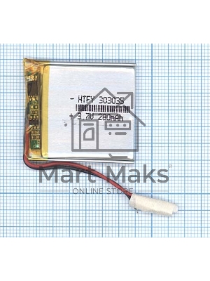 Аккумулятор Li-Pol (батарея) 3x30x35мм 2pin 3.7V/280mAh