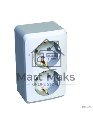 Розетка 2-м ОП Этюд 16А с заземл. белый SchE PA16-007B