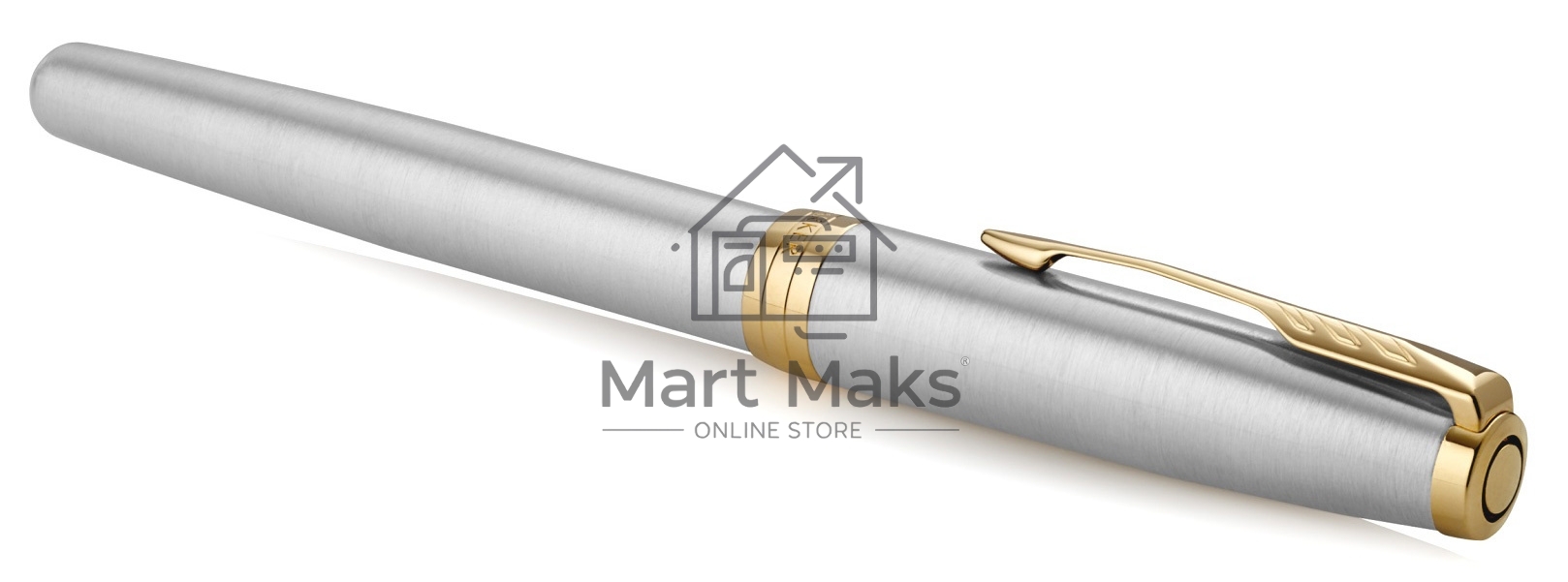 Ручка перьевая Parker Sonnet Core F527 (CW1931504) Stainless Steel GT F сталь нержавеющая, подарочная коробка